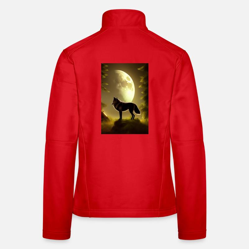 Wolf and Moon Women's Softshell Jacket