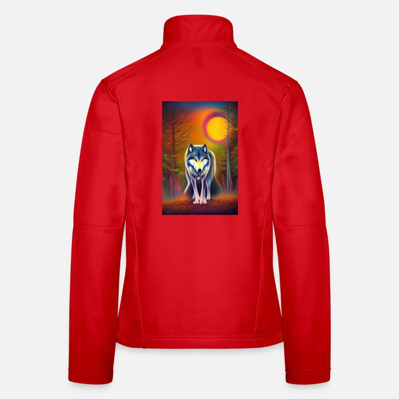 Wolf and Moon Women's Softshell Jacket