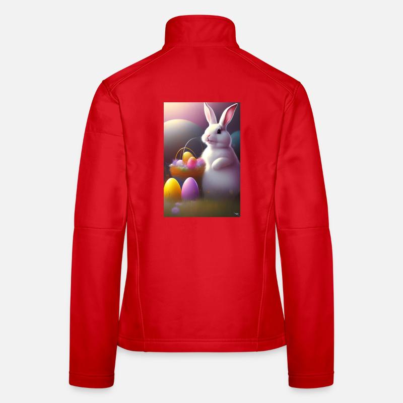 Lapin de Pâques avec œufs de Pâques Veste en tissu softshell Femme