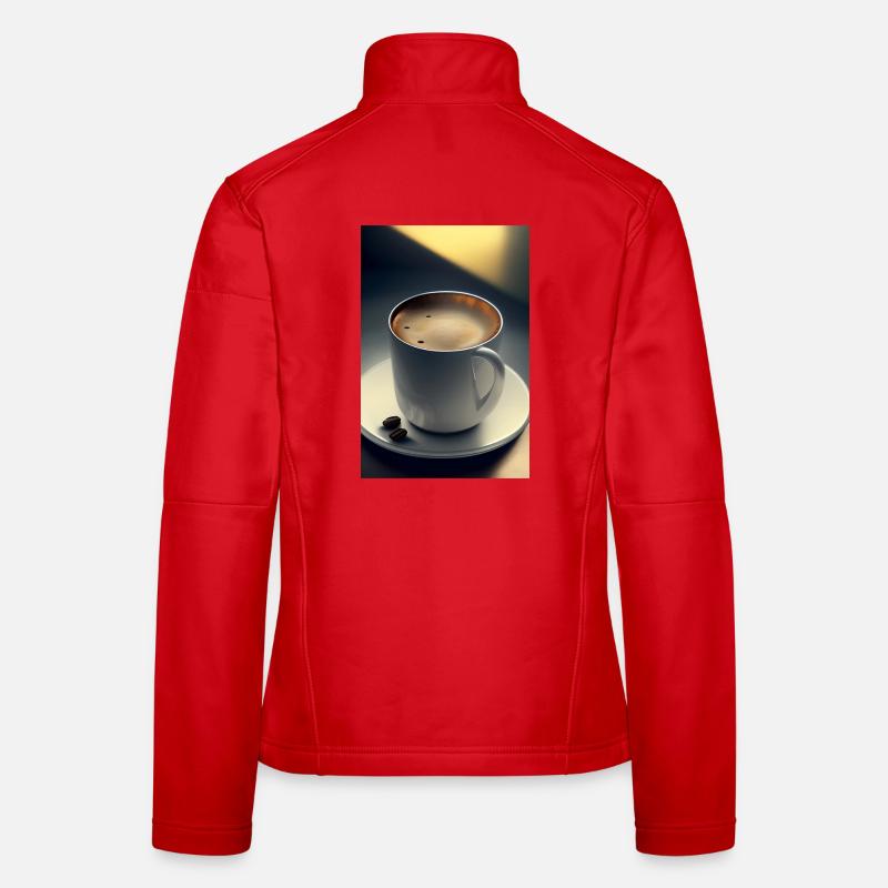 Kaffee, Kaffeebohnen Frauen Softshelljacke