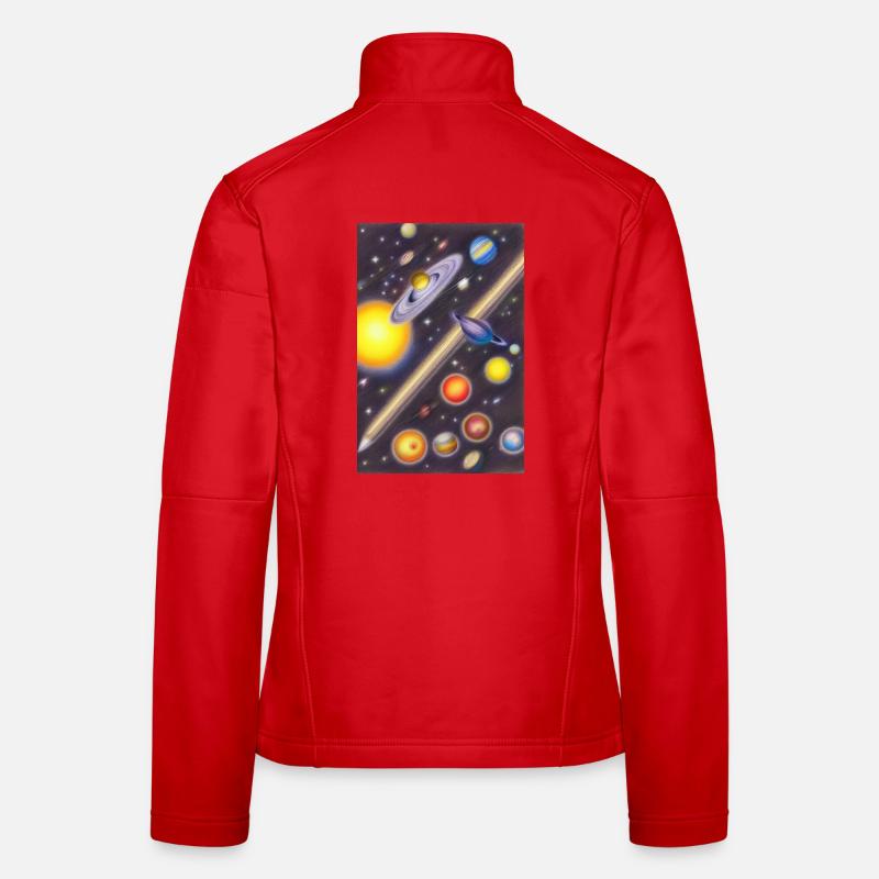Espace et planètes Veste en tissu softshell Femme