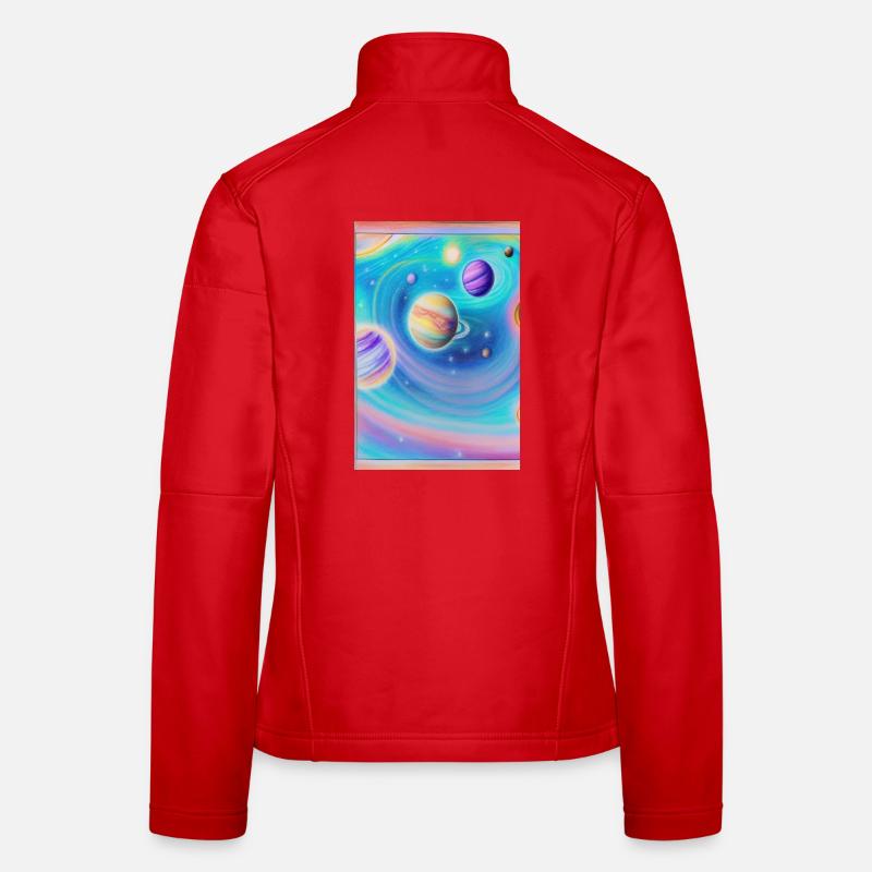 Espace et planètes Veste en tissu softshell Femme