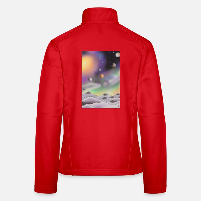 Espace et planètes Veste en tissu softshell Femme