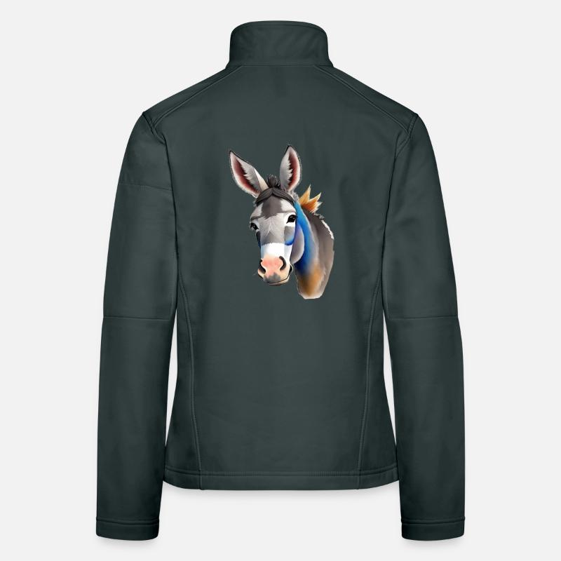 âne mignon Veste en tissu softshell Femme
