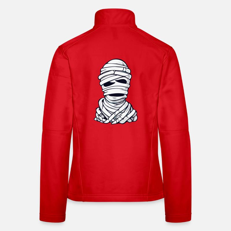 Classic Mummy Cartoon Pattern Women's Softshell Jacket