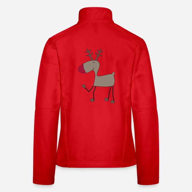 Renne pour Noël Veste en tissu softshell Femme