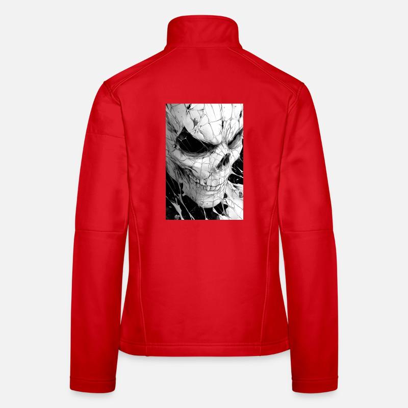 Skull Net Noir & Blanc Veste en tissu softshell Femme