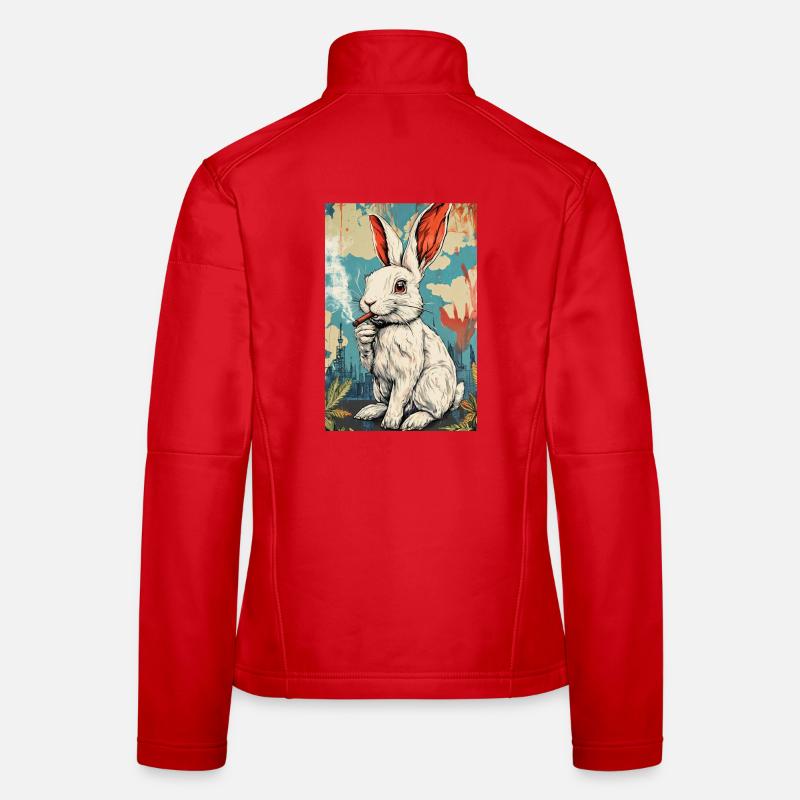 Cigarette Grifffiti Bunny Veste en tissu softshell Femme