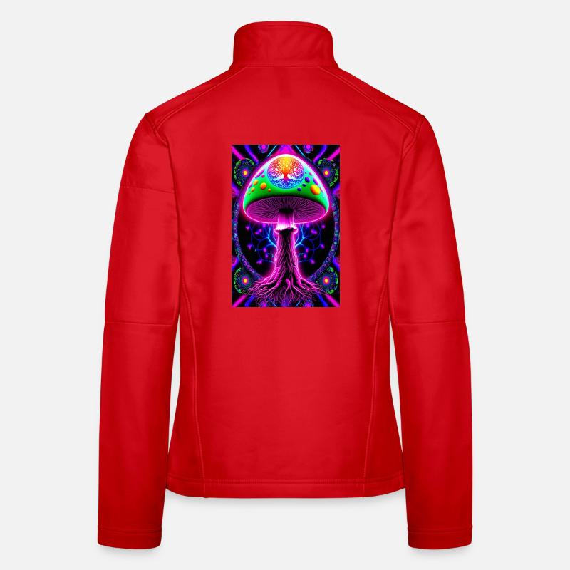 Psychedelic Mushroom Women's Softshell Jacket