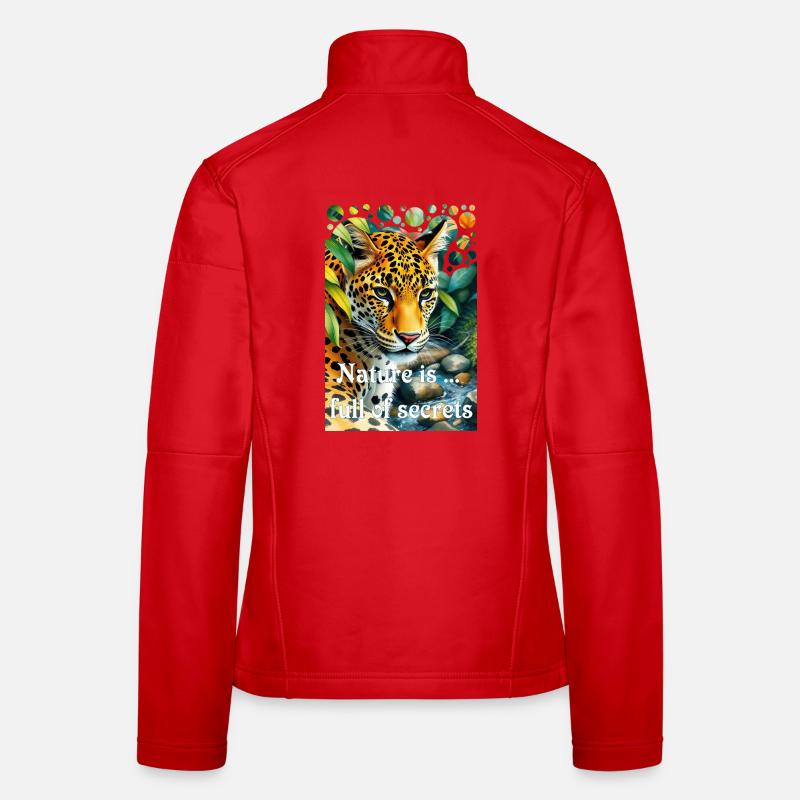 Léopard dans la jungle La nature regorge de secrets Veste en tissu softshell Femme
