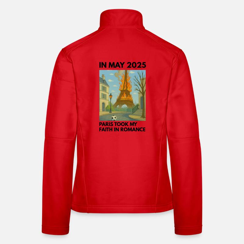 Eiffelturm on Fire Frauen Softshelljacke