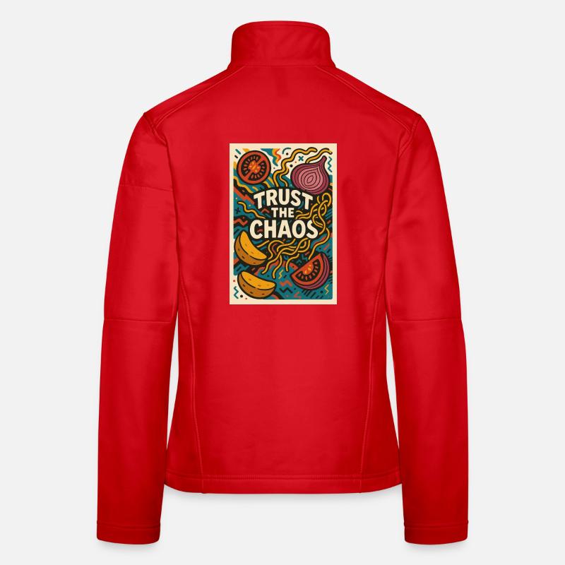 TRUST THE CHAOS - Women's Softshell Jacket - red