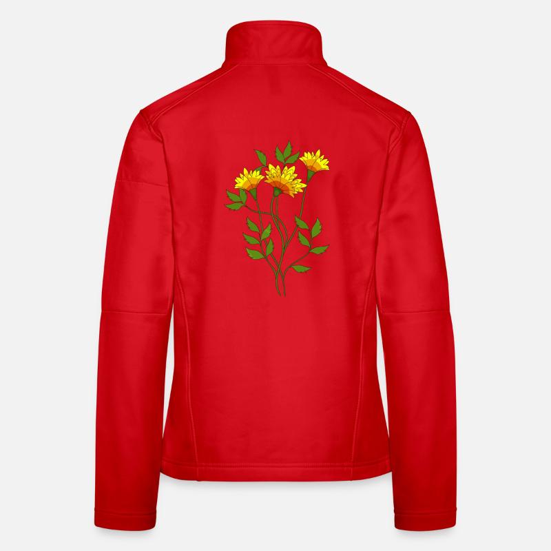 Blumen Frauen Softshelljacke