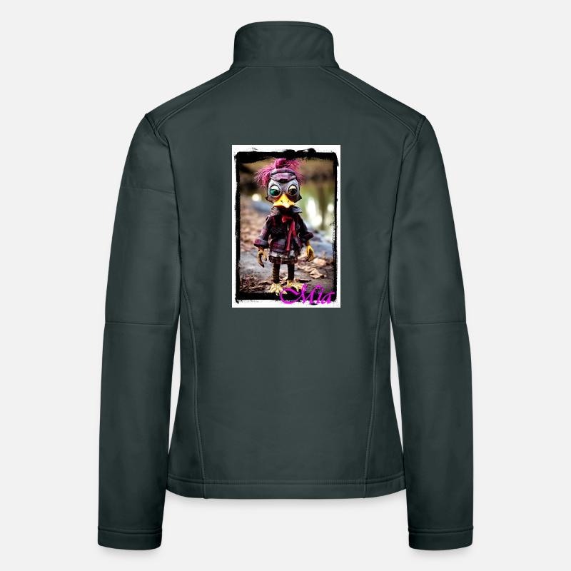 Eingängiges Steampunk-Maskottchen Mädchen Street Frauen Softshelljacke