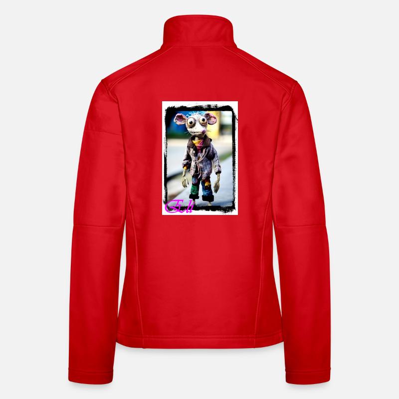 Creative Steampunk Animal Character Doll Punk Women's Softshell Jacket
