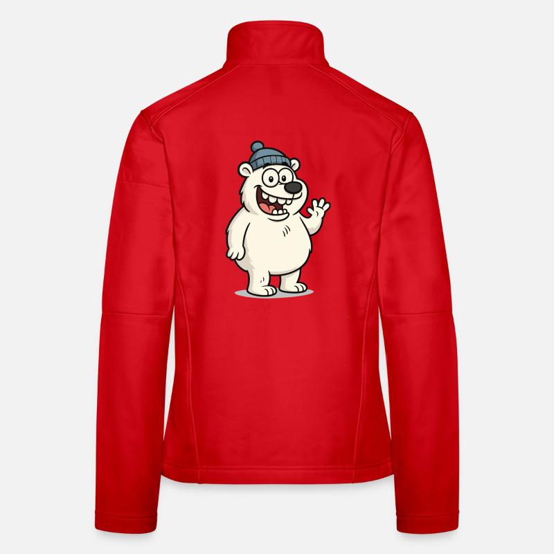 Cute bear with hat Women's Softshell Jacket