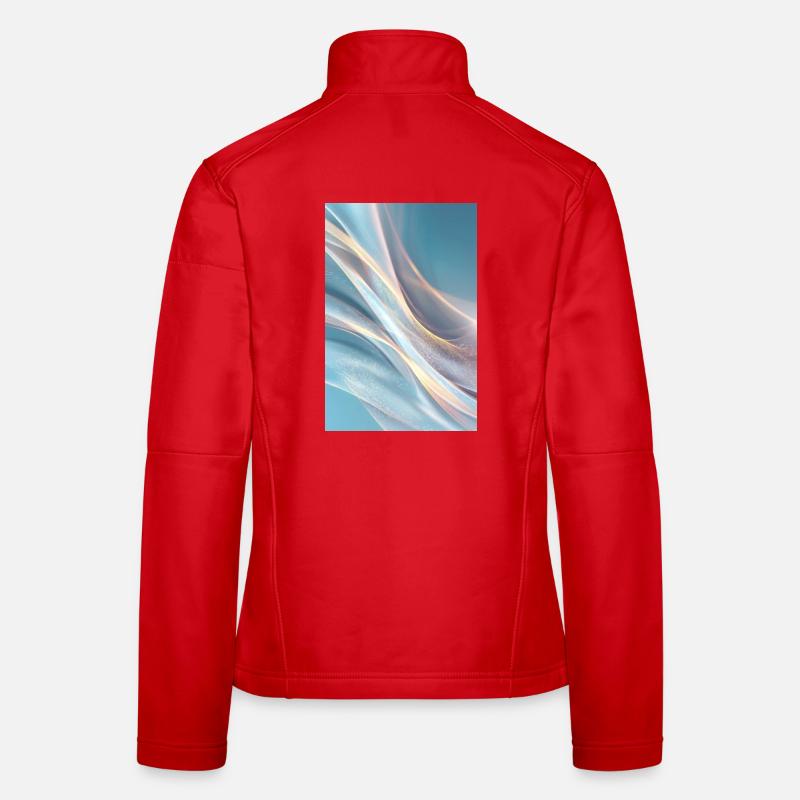 Abstract Light Waves Women's Softshell Jacket