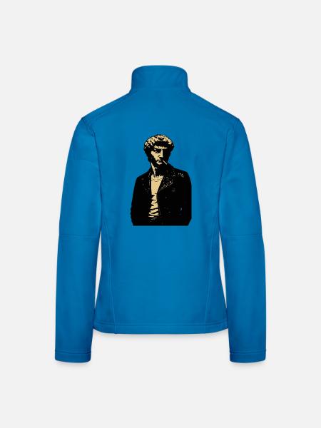David Michelangelo Noir Portrait rebelle en cuir - Veste en tissu softshell Femme - rouge - Dos