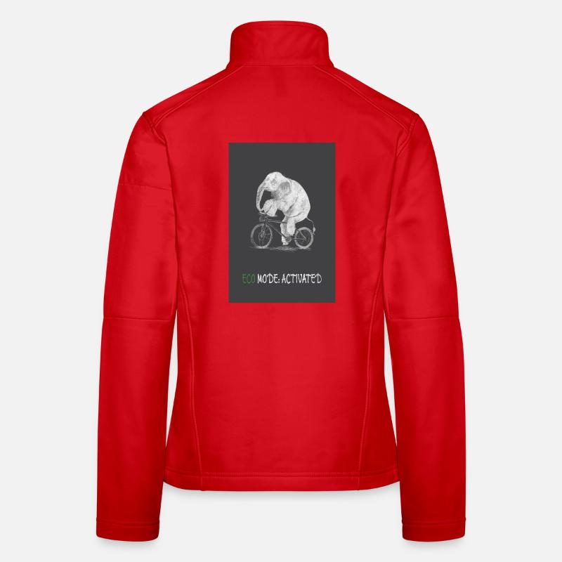 Éléphant activé par le mode éco sur un vélo Veste en tissu softshell Femme