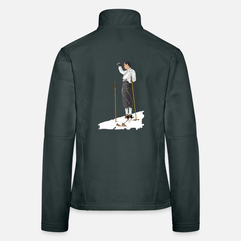 Skimode in den 30ern Frauen Softshelljacke