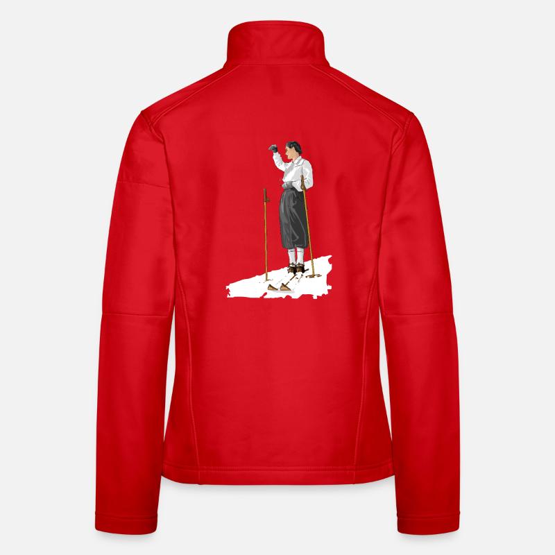Skimode in den 30ern Frauen Softshelljacke