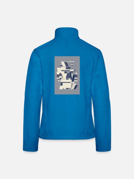 Blue Robot Warrior - Frauen Softshelljacke - Rot - Hinten