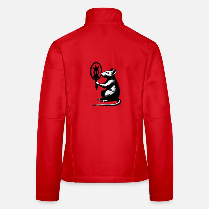 Rat devant le miroir Veste en tissu softshell Femme