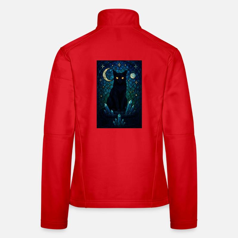 Mitternachtskatze Kristallprisma Frauen Softshelljacke