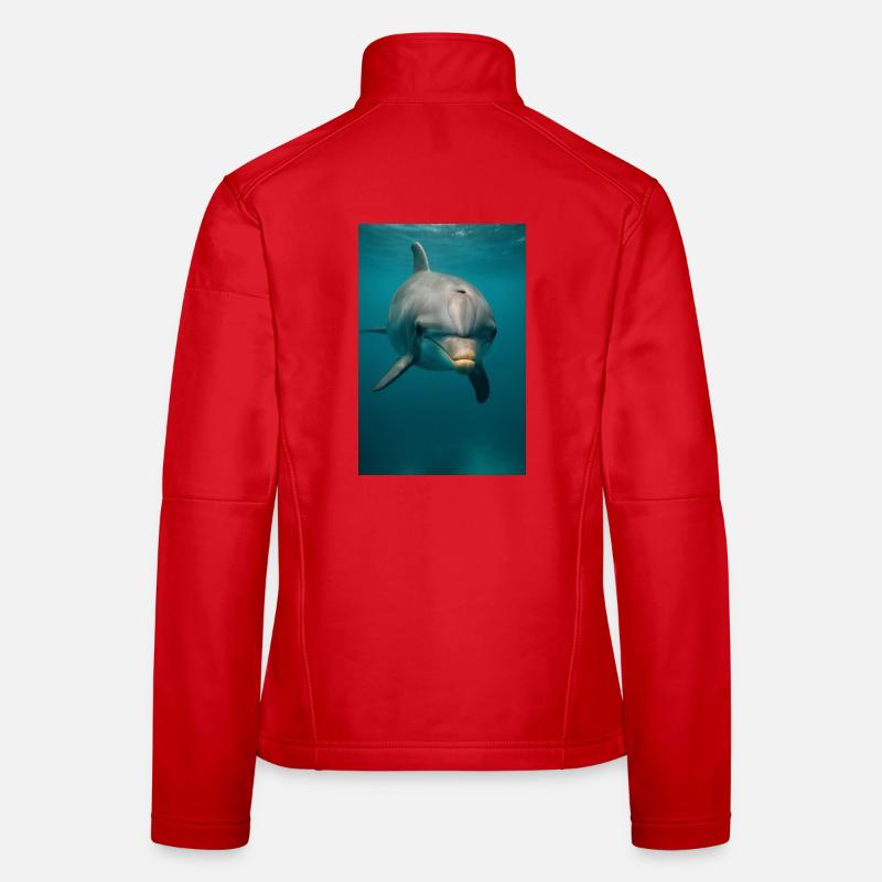 Tiere - Delfin - Frauen Softshelljacke - Rot