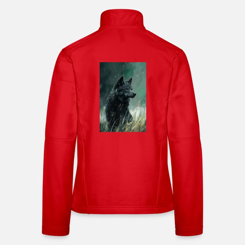 Illustration eines Wolfes Frauen Softshelljacke
