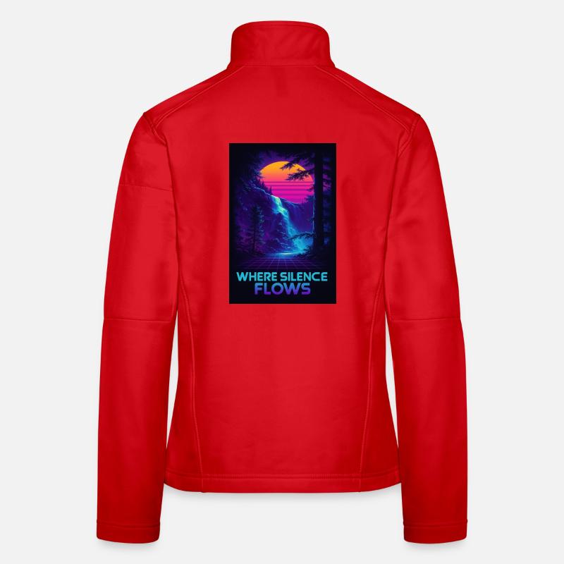 Where Silence Flows Neon Gorge - Women's Softshell Jacket - red