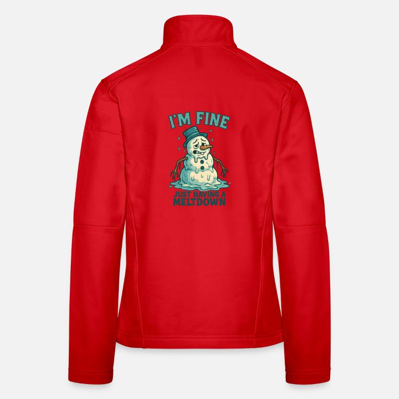 Snowman Meltdown Irony Sarcasm Women's Softshell Jacket
