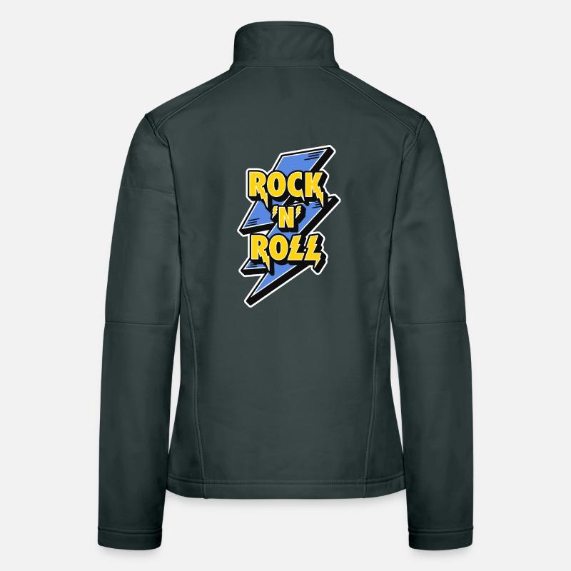 Rock 'N' Roll Lightning Bolt Women's Softshell Jacket