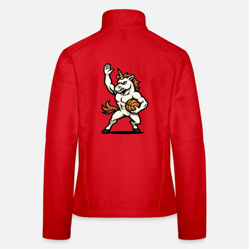 Basketball Unicorn Warrior Women's Softshell Jacket
