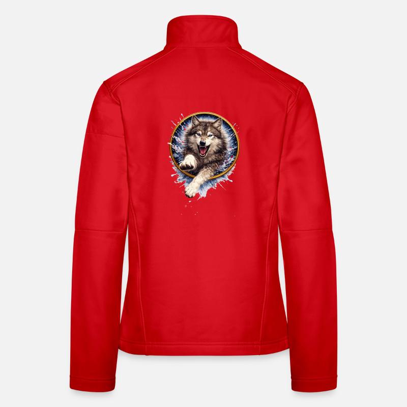 Wolf Ring Splash Attack Women's Softshell Jacket