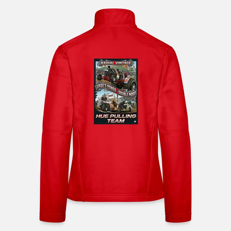Vintage radial Engine - Women's Softshell Jacket - red
