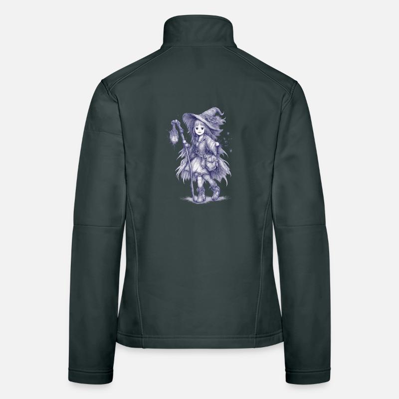 Waldhexe mit Laterne Frauen Softshelljacke