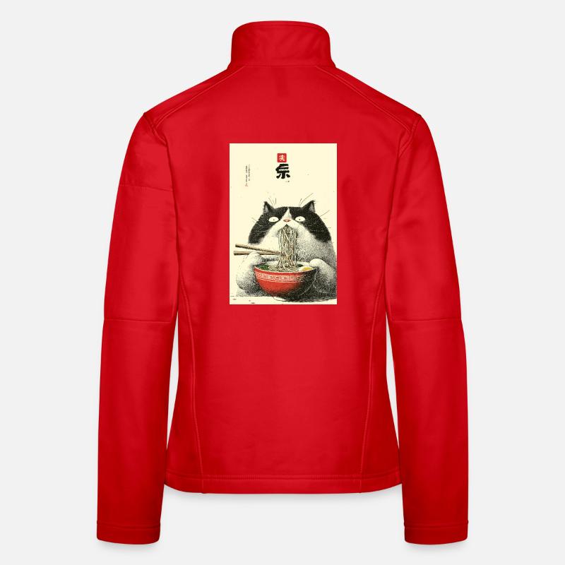 Noodle Cat Feast Women's Softshell Jacket