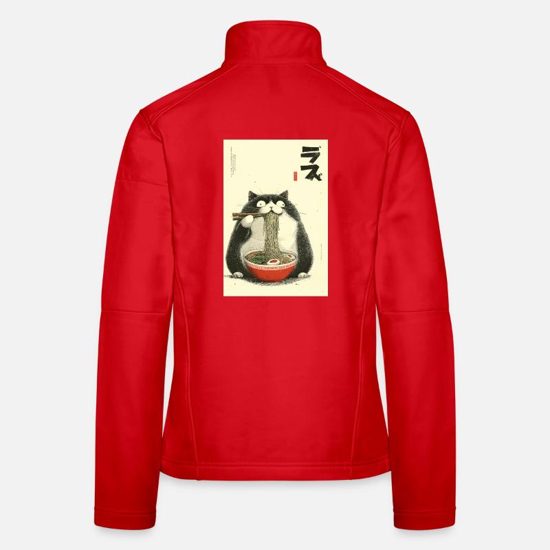 Neko Ramen Katze - Frauen Softshelljacke - Rot