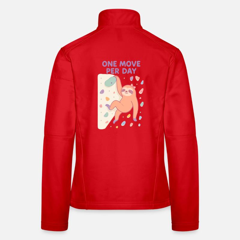 Faultier Bouldern: One Move Per Day Design Frauen Softshelljacke