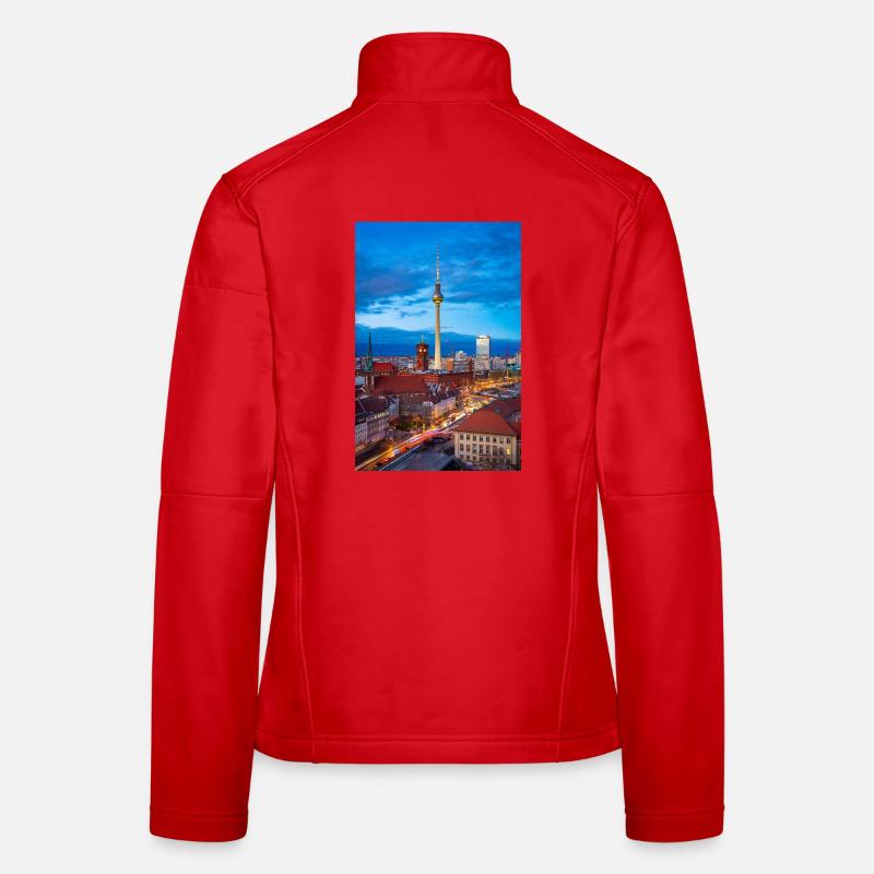 Berlin Skyline Evening Light Women's Softshell Jacket