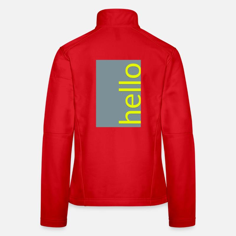 Hello – Modern Minimal Typografie Design Frauen Softshelljacke