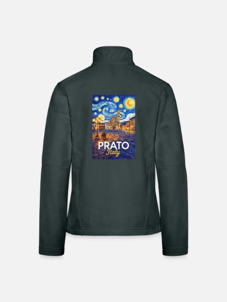 Prato, Italie. - Veste en tissu softshell Femme - rouge - Dos