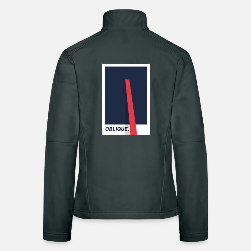 Oblique. Modern Typography Statement Women's Softshell Jacket