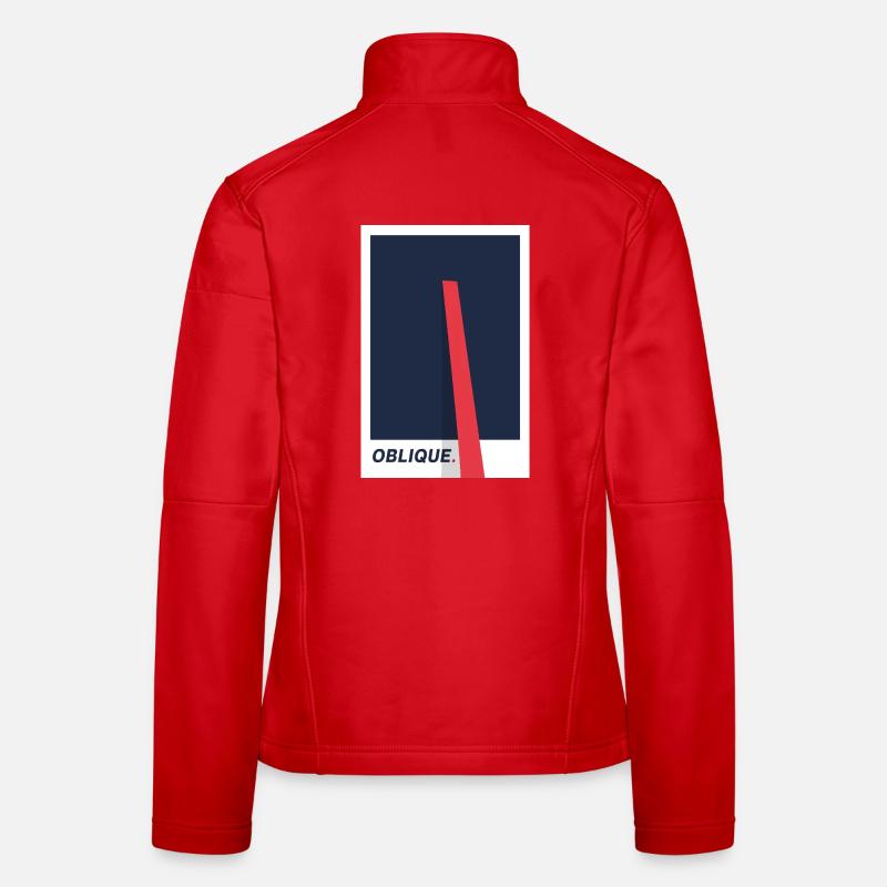 Oblique. Modernes Typografie Statement Frauen Softshelljacke