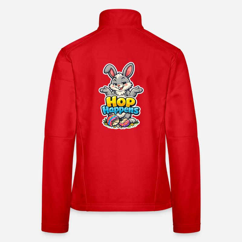 Bunny Bunny Spring Flowers Summer Easter Garden Women's Softshell Jacket