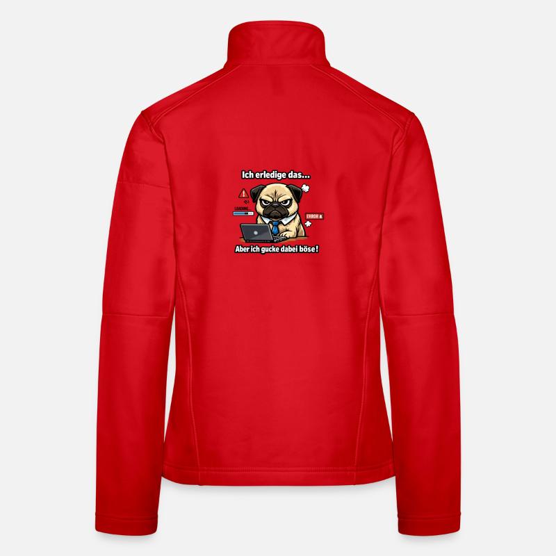 Ich mach das Mops lustiger Büro Spruch Frauen Softshelljacke