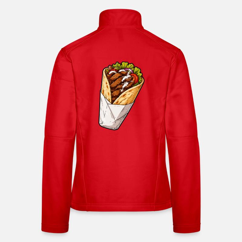 Knuspriges Hähnchen Burrito Wrap Frauen Softshelljacke