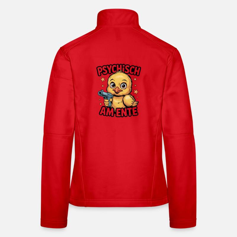Psychisch am Ente Statement Frauen Softshelljacke