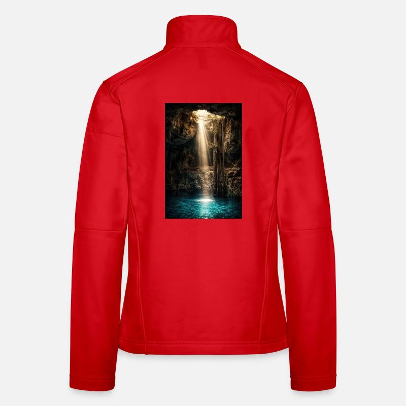 Cave Beams and Azure Pool Women's Softshell Jacket
